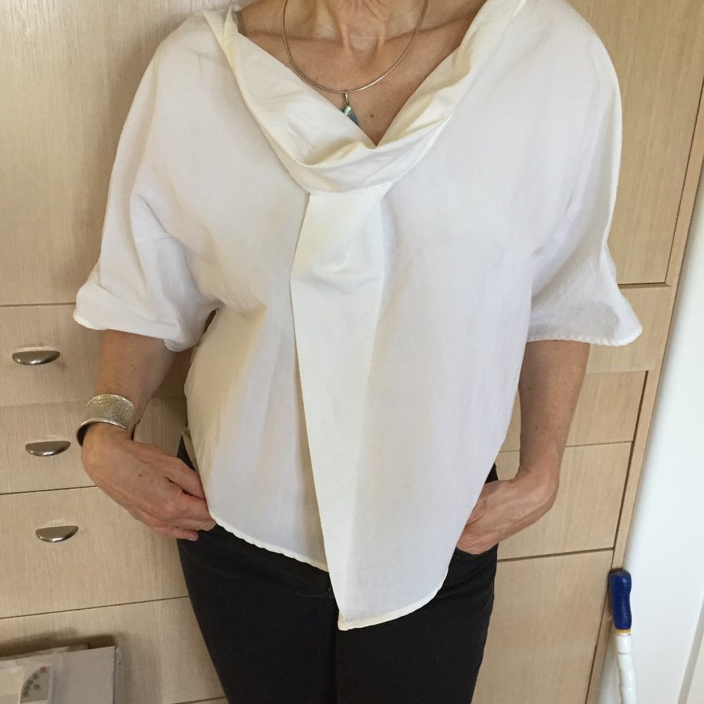 White Japanese style blouse